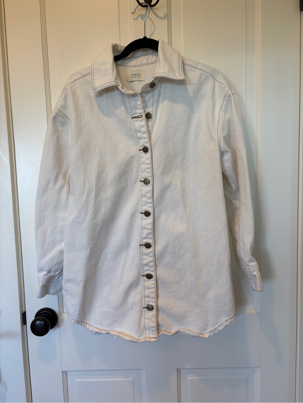 Dissh Cream Denim Shacket